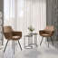 Metal Dining Chairs in Hide Leather-883128697