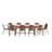 Anautica 10 - Person Teak Patio Dining Set with Extendable Oval Table