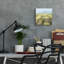 «Farmland From Above» par White Ladder, art mural en verre acrylique, 12 po x 12 po