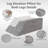 4-Height Adjustable Leg Elevation Pillow, Multi-Layer Wedge Foam Leg Rest Support for Post-Surgery Recovery, Swelling Relief and Reading, Velvet Cove