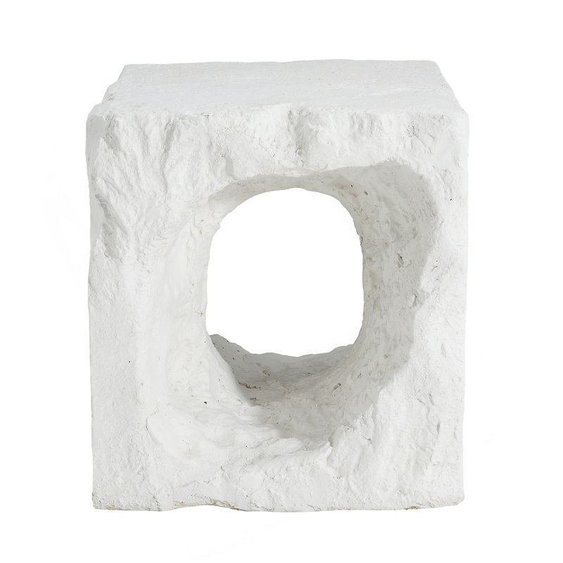 Outdoor Patio Karst Cave Inspired MGO Side Table With Weather-Resistant, Eco-Friendly Construction And Sculptural Design.