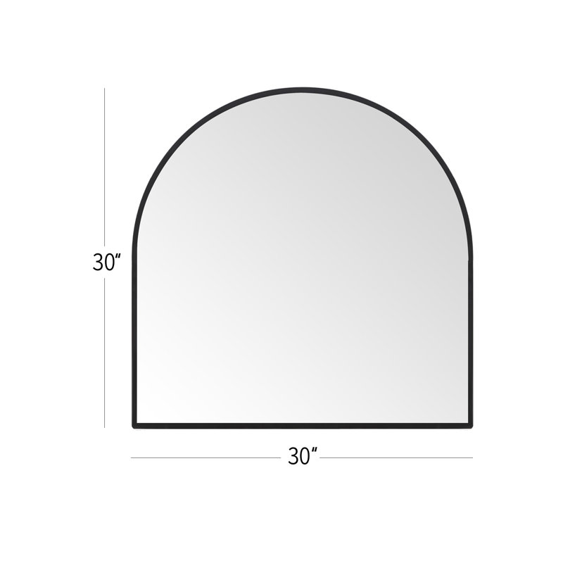 Miroir de salle de bain noir, H 30 po x l 30 po