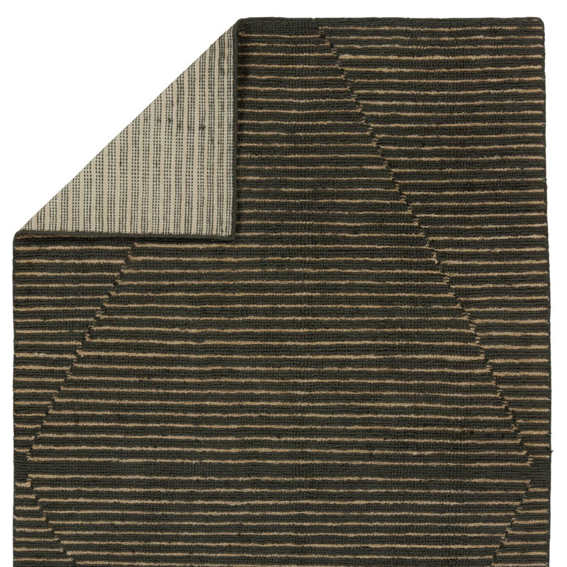 Wendy Jane Geometric Area Rug in Charcoal, Rectangle 10' x 14'