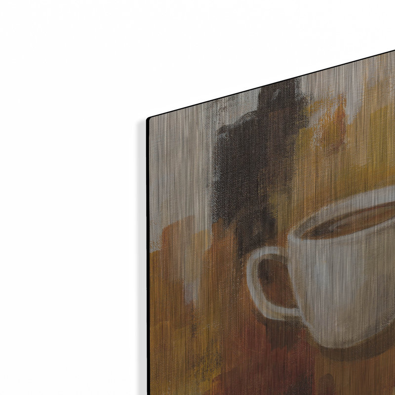  «Abstract Coffee 2» par Silvia Vassileva, art mural en métal, 12 po x 12 po, H 12 po x l 12 po