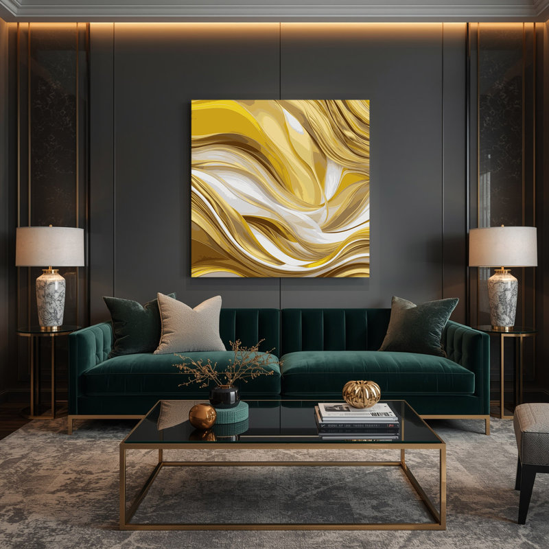Art numérique sur toile, abstraction numérique 57, H 16 po x l 16 po
