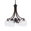 Lustre 4 lumières Zilo avec verre clair nervuré 6 po Zilo-86756361-122499047