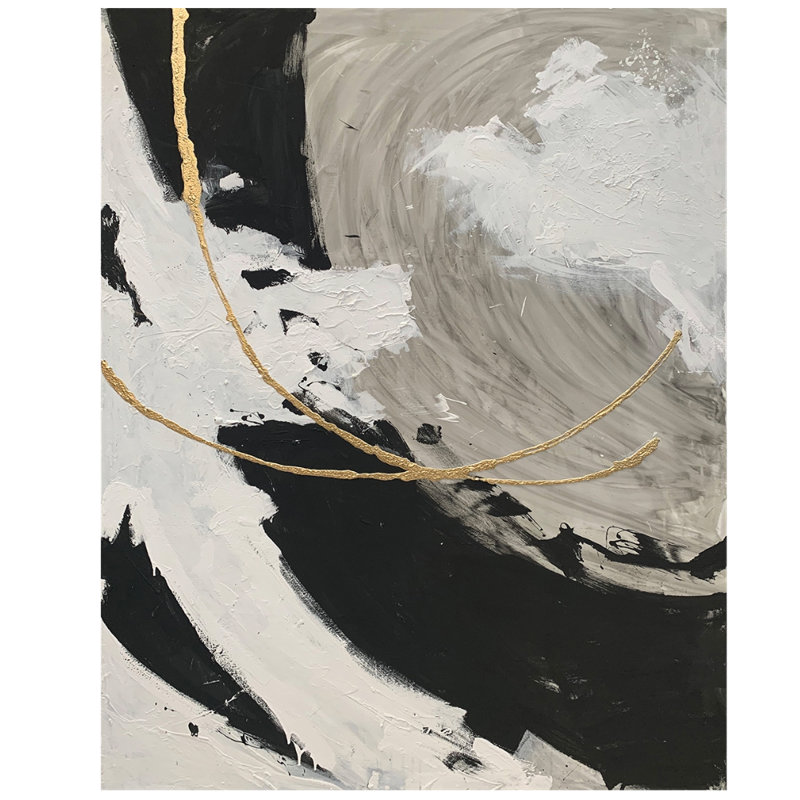 Via Orla Canvas Print Artwork , 107cm H x 100cm W, Black