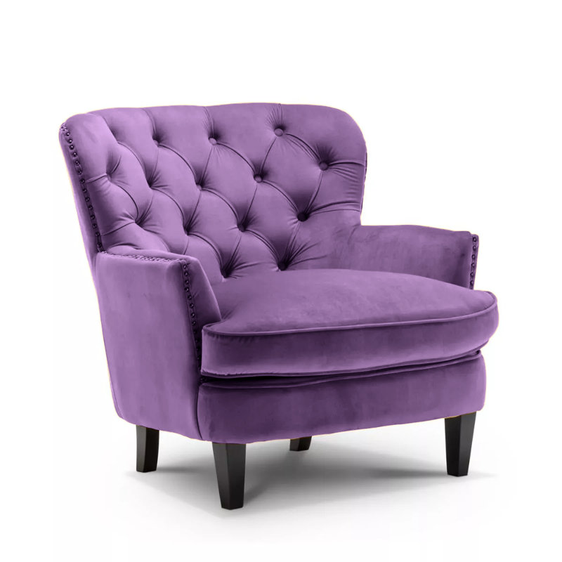Higgenbotham Armchair, Purple Velvet
