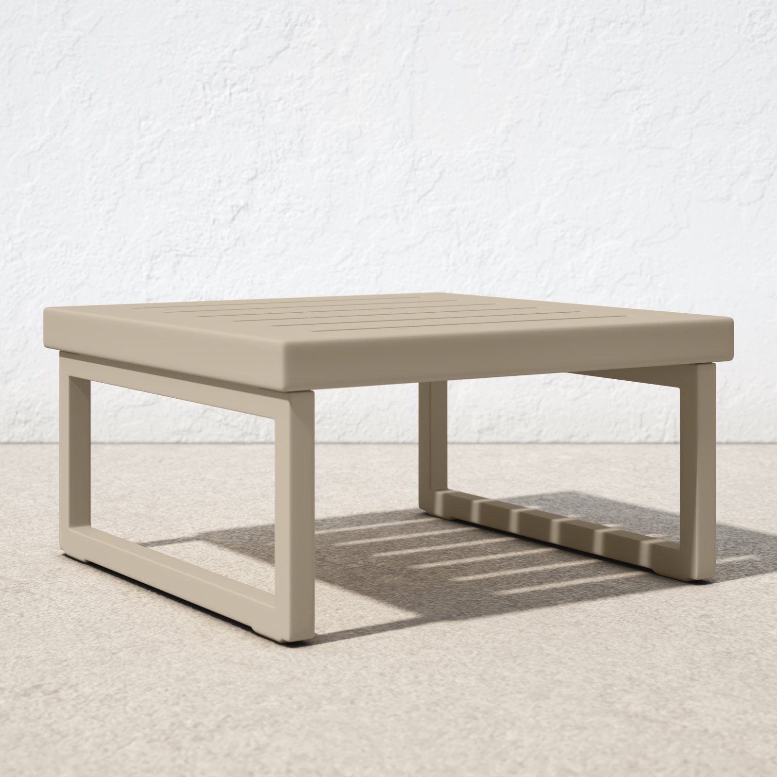 Lane 25.5'' Plastic / Acrylic Outdoor Coffee Table, Taupe