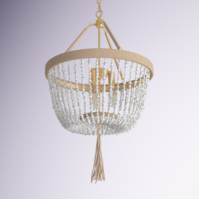 Lustre tambour unique à 3 lumières Tessica