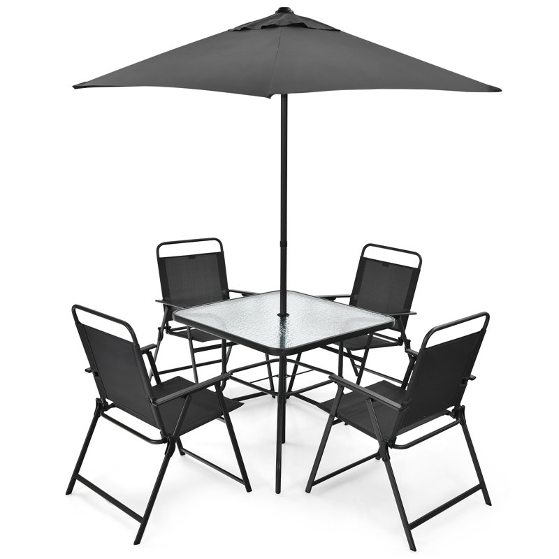 Felske 4 - Person Patio Dining Set with Square Table