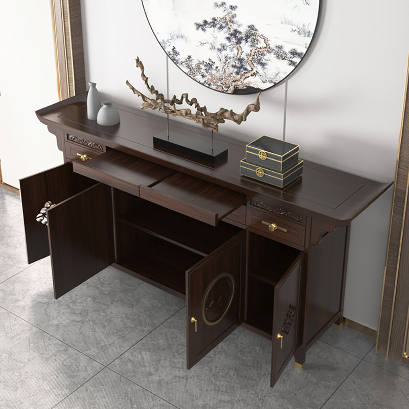 New Chinese Style Solid Wood Sideboard