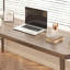 Bureau rectangulaire en bois massif noyer clair-109561854