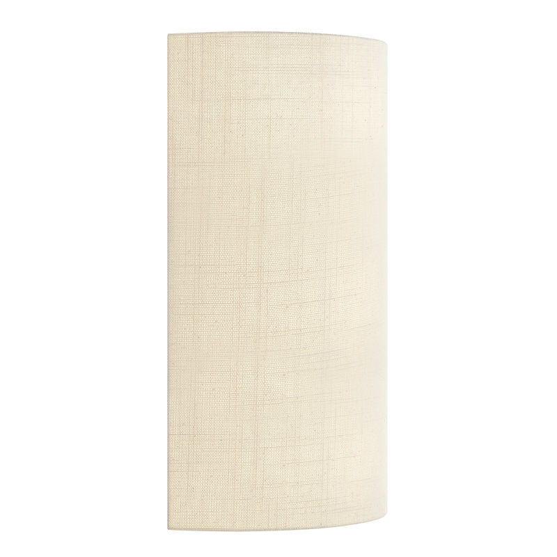 Textile - ADA Small Cylinder Wall Sconce - Linen Fabric Shade, Cream, 12.5" H x 7.75" W