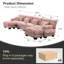 Canapé modulaire modulaire Cloud, 4 places avec 2 sièges Ottomam Chenille, siège profond et coussin pour le salon-286922223