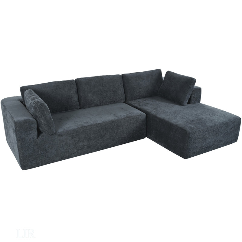 Canapé modulaire Boneless, Polyester gris