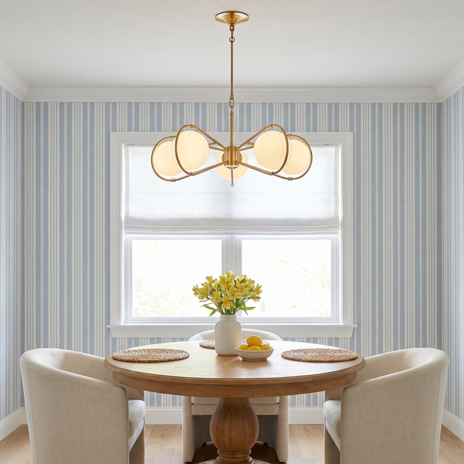 5 - Light Dimmable Geometric Chandelier