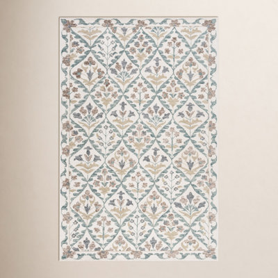 Hand-Tufted Wool Floral Rug