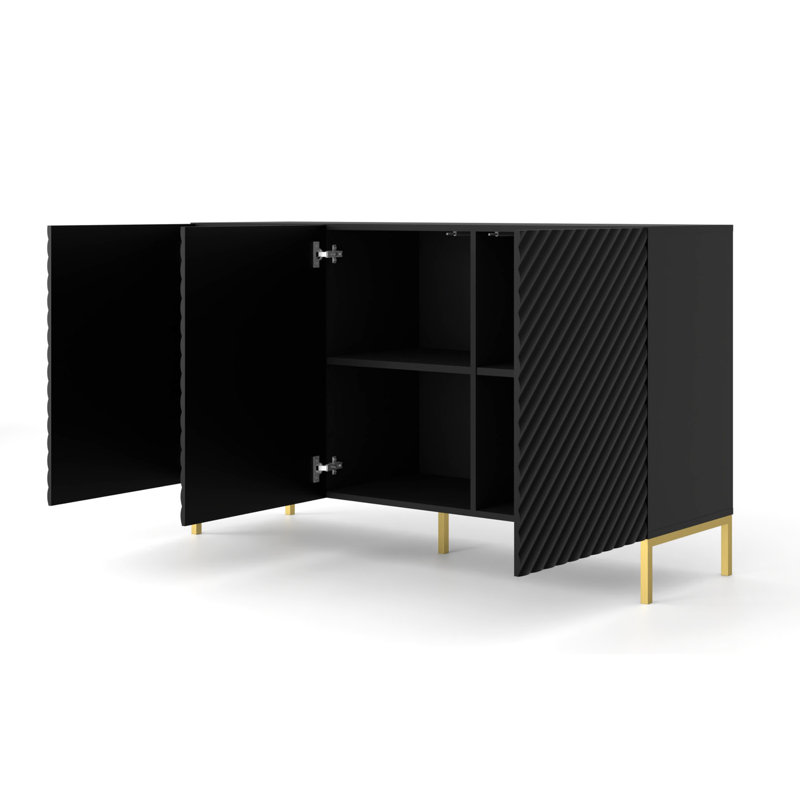Agosta 150cm Sideboard, Black
