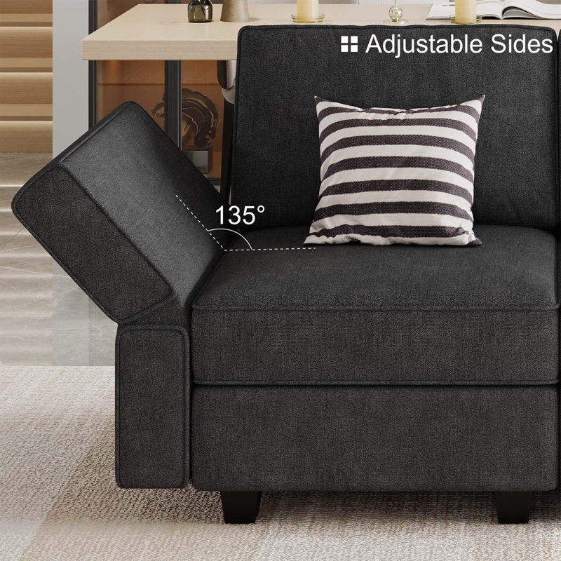 Kimbrel Modular Sectional Sofa U Shaped Couch Set With Storage Seat Convertible Large Couch U Shape Set