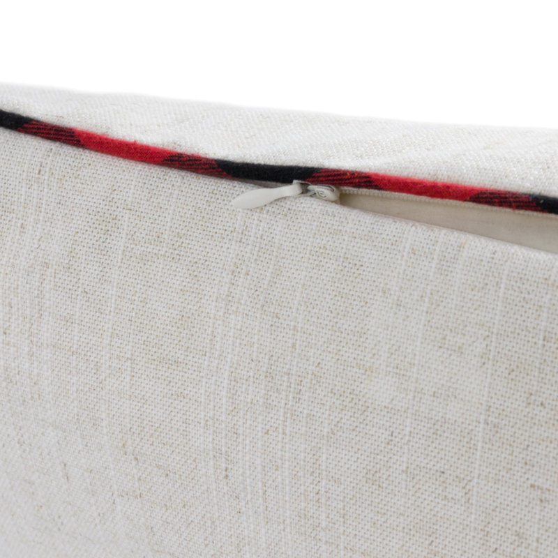 Housse de coussin décoratif, Rouge, H 14 po x l 20 po