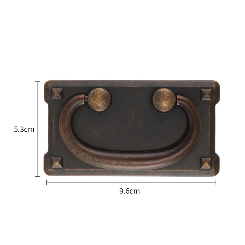 4Pcs Zinc Alloy Drop-Down Bail Swing Drawer Pull Handles, Dark Bronze