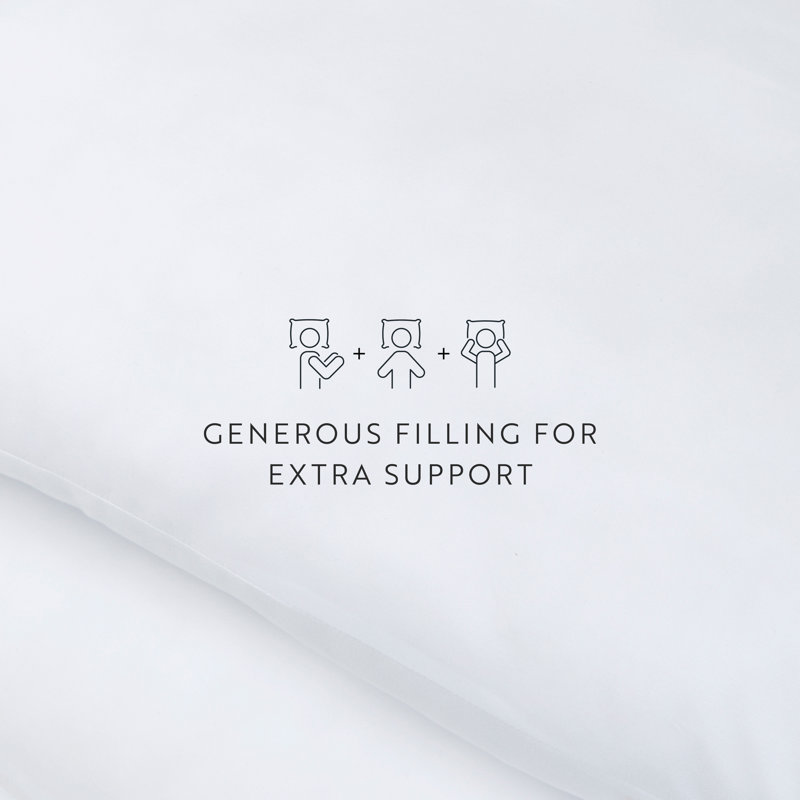White Hypoallergenic Polyester Standard Bed Pillows Set