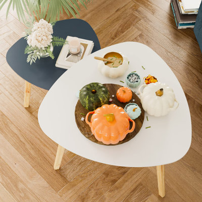 2 Piece Bamboo Nesting Triangle Coffee Table