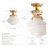 Modern Semi-Flush Mount – Metal, Glass & Gold, Ivory White Schoolhouse 1-Light Hardwired Dimmable Ceiling Light for Bathroom or Hallway in Transitional, Traditional, and Contemporary Style