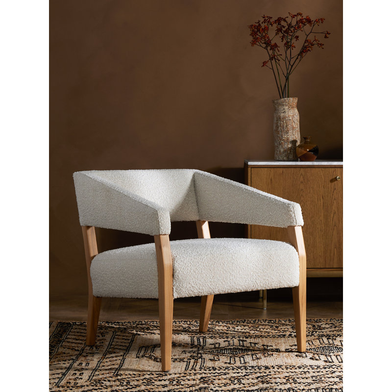 Gary Armchair, White, Natural