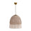 Élégant lustre bohémien de couleur écru, 11,8 po de diamètre x 31,5 po de hauteur | Corps en plastique durable et capuchon en coton | Douille E27, 40 W maximum | Parfait pour la décoration rustique et rustique, luminaire élégant