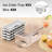Ice Cube Tray, 4 Pack Stackable Silicone Rectangular 14-Ice Cube Tray Set With Lid & Bin, BPA-Free Sturdy Reusable Freezer Ice Trays For Drinks, Cocktails & Coffee - Easy Release(Black)