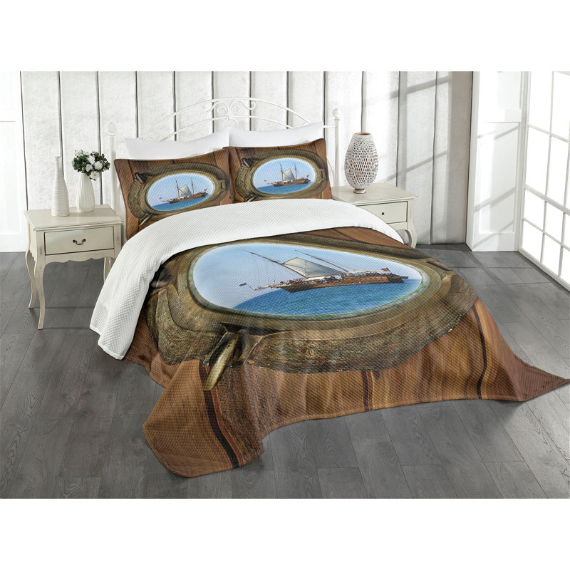 White Quilted Queen Bedspread Set with Pillow Shams