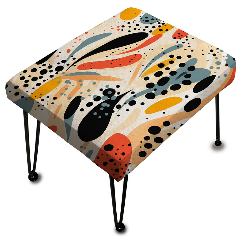 Multicolore Urban Elegance II - Repose-pieds rectangulaire géométrique