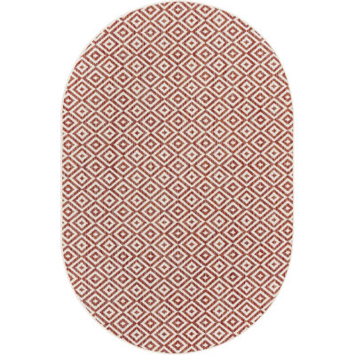 Outdoor Destiny Area Rug Red Color