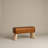 Elijah Stitched Leather and Wood Bench, Camel and Natural-11685960