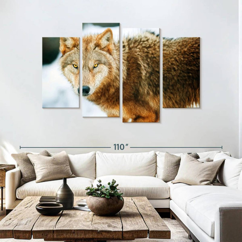 Brampt Brown Wolf, 54'' H x 84'' W