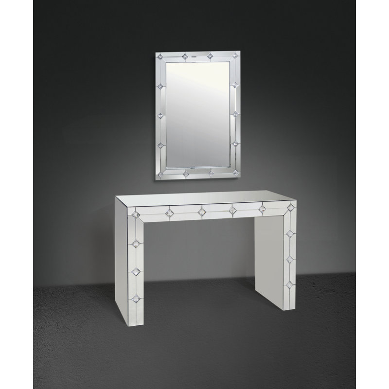 Console miroir et faux strass (assemblée)