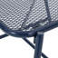 Table d'appoint d'extérieur en fer bleu marine, H 12,92 po avec plateau en maille et base de traîneau moderne