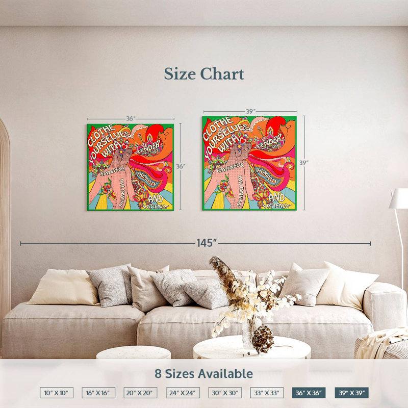 Tergel Self Kindness, 39" H x 39" W