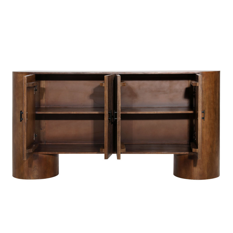 Stephenson 67" Wide Sideboard, Medium Brown