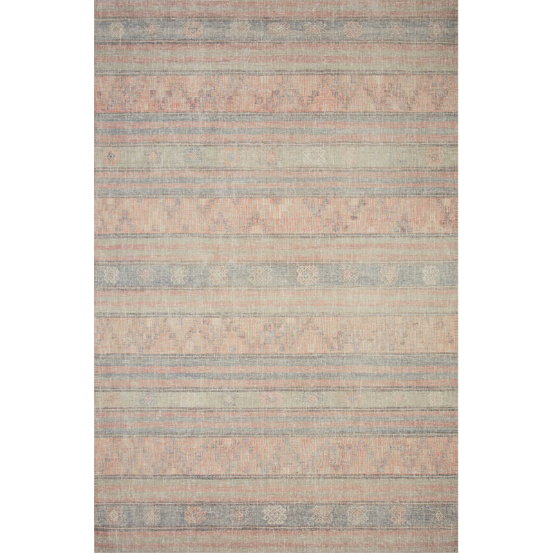 Alameda Striped Indoor Rug, Square 18" x 18"
