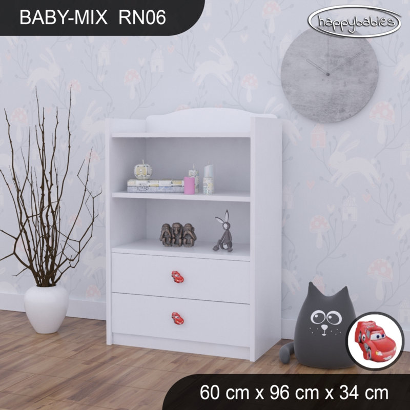 96cm H Kids Cube, White/Red, 96cm H x 45cm W x 34cm D