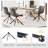 Tufted Swivel Leather Upholstered Dining Chairs Modern Wingback Side Chairs with Metal Legs-1875784694