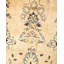Tapis beige / bleu marine noué à la main de conception unique 8 pi x 10 pi 6 po Serrita