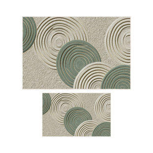 Luxurious Bathmat Set (2 Pieces) - Green, 19.7 x 23.6 inches & 23.6 x 39.4 inches | 100% Polyester, 650 g/m², Pile Height: 0.2 inches | Non-Slip Underside with Dot Base, Machine Washable, Elegant & Functional Design