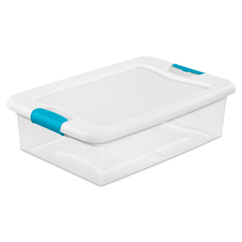 Sterilite 32 Quart Latch Lid Tote, 6 Pack, and 15 Quart Latch Lid Tote, 12 Pack