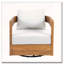 Fauteuil club d'extérieur pivotant en bois-770063741