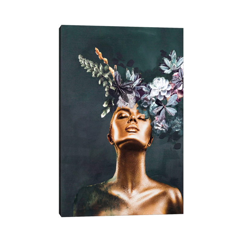 Gold Couture II - Print on Canvas, 66.04cm H x 45.72cm W x 3.81cm D, Wrapped Canvas