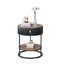Table d'appoint ronde avec tiroir de rangement et tablette ouverte-1633750864-1672731850
